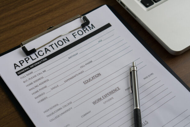 Photo of application form
